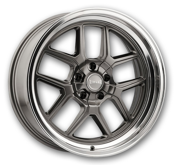 Ridler Wheels 610 17x7 Grey/Polished Lip  5x120 0mm 83.82mm