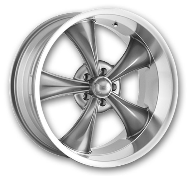 Ridler Wheels 695 20x8.5 Grey with Machined Lip 5x120 +0mm 83.82mm