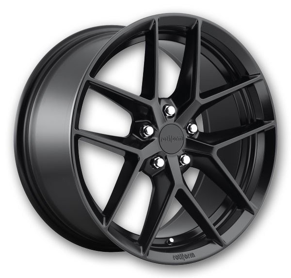 Rotiform Wheels FLG 18x8.5 Matte Black 5x108 +45mm 63.6mm