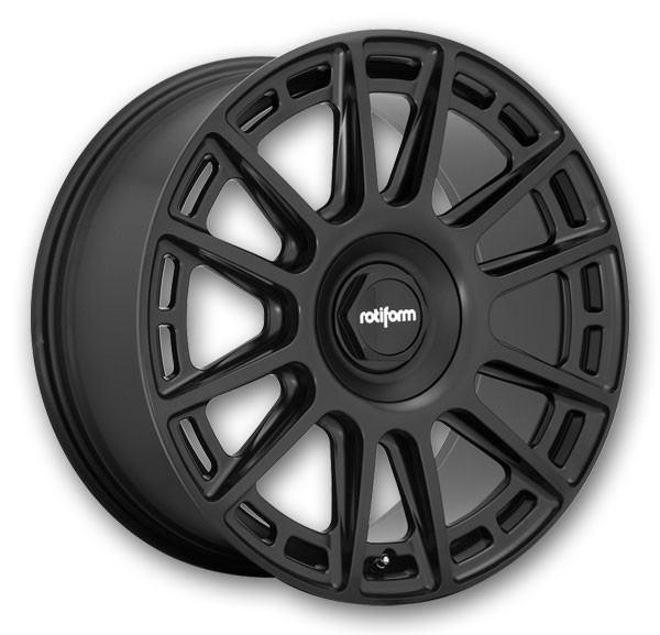 Rotiform Wheels OZR 20x10.5 Matte Black 5x112/5x120 +40mm 72.5mm
