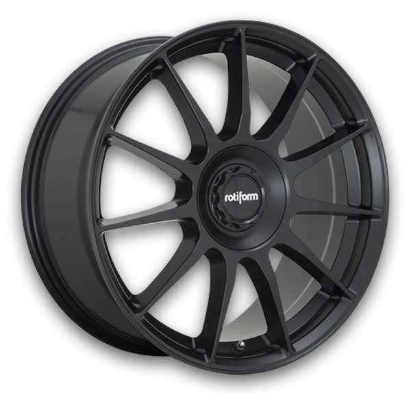 Rotiform Wheels DTM 20x10 Satin Black 5x108/5x114.3 +40mm 72.56mm