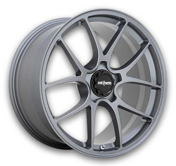 Rotiform Wheels LTN 19x9.5 Satin Titanium 5x120 +22mm 72.56mm