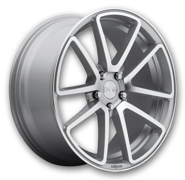 Rotiform Wheels SPF 18x8.5 Gloss Silver Machined 5x112 +45mm 66.56mm