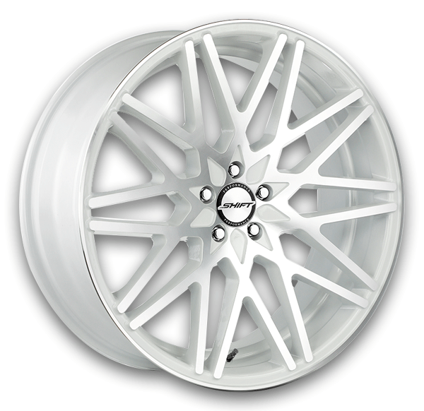 Shift Wheels Formula 22x9 White Machined 5x114.3 +38mm 73.1mm