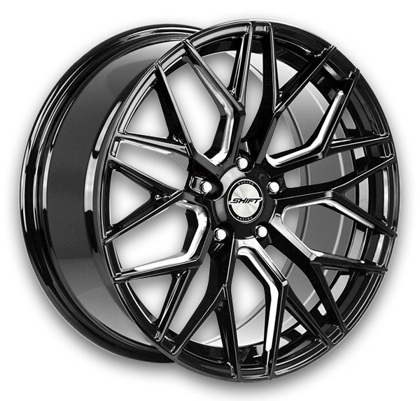Shift Wheels Spring 18x8 Gloss Black Milled 5x114.3 +35mm 74.1mm