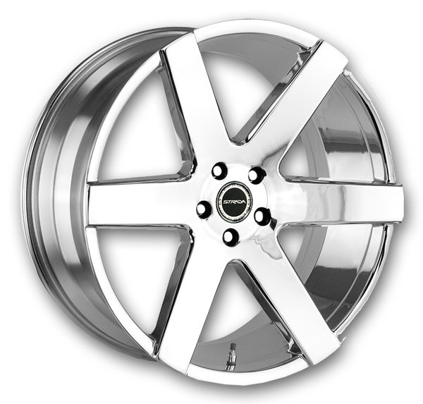Strada Wheels Coda 22x9.5 Chrome 5x127 +25mm 78.1mm
