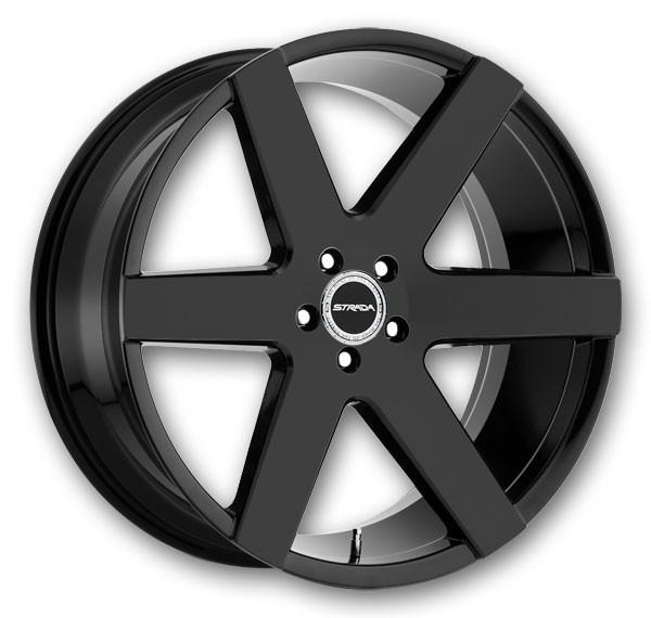 Strada Wheels Coda 20x8.5 All Gloss Black 5x114.3 +35mm 72.6mm