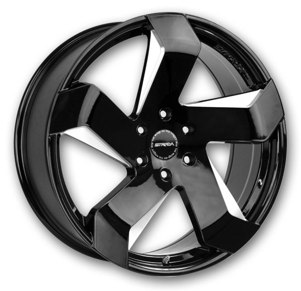 Strada Wheels Coltello 20x8.5 Gloss Black Milled 5x114.3 +35mm 72.6mm