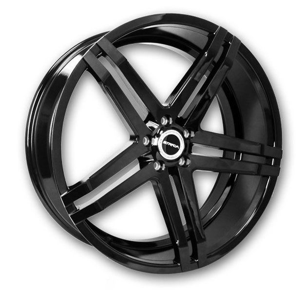 Strada Wheels Domani 22x8.5 All Gloss Black 5x115 +15mm 72.6mm