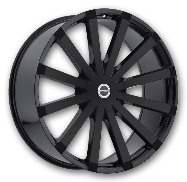 Strada Wheels Gabbia 22x8.5 All Gloss Black 5x114.3/5x120 +35mm 74.1mm