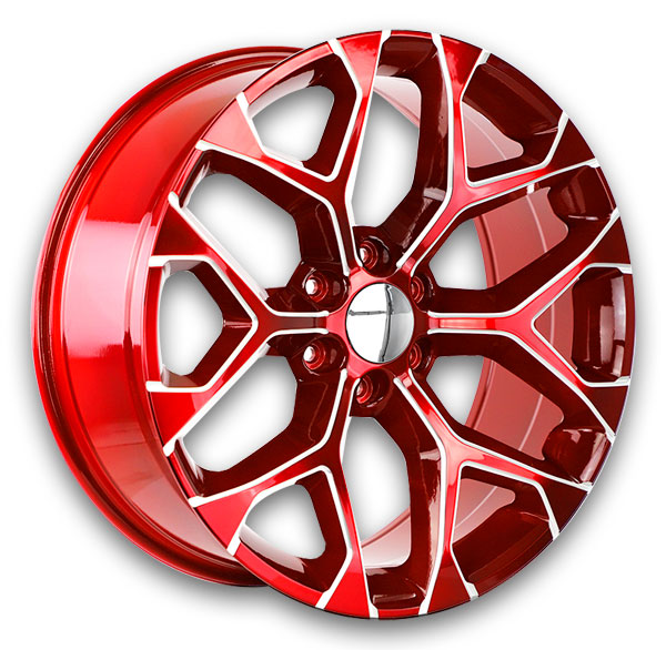 Replica Wheels Snowflake 26x10 Candy Red Milled 6x139.7 +31mm 78.1mm