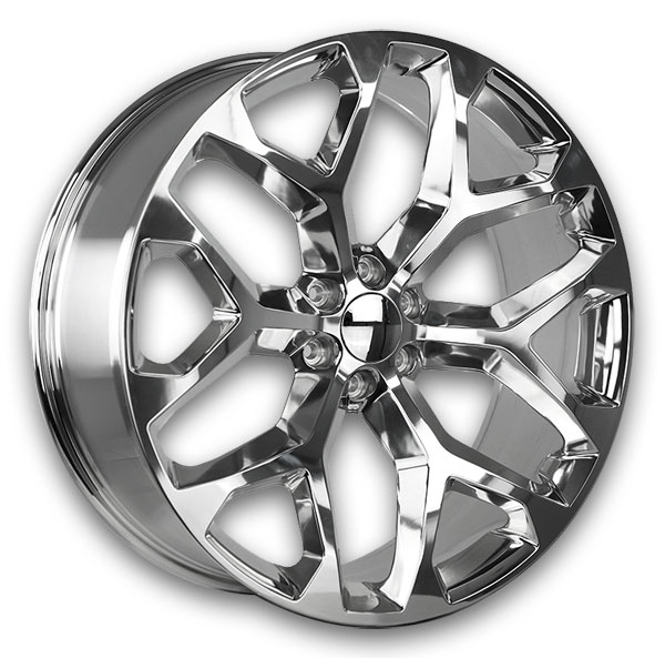 Replica Wheels Snowflake 24x10 High Polished 6x139.7 +31mm 78.1mm