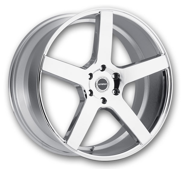 Strada Wheels Perfetto 28x10 Brushed Face Silver 6x139.7 +24mm 87.1mm