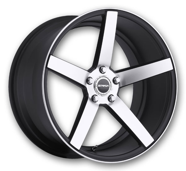 Strada Wheels Perfetto 17x7.5 Gloss Black Machined 4x100/4x114.3 +35mm 72.6mm