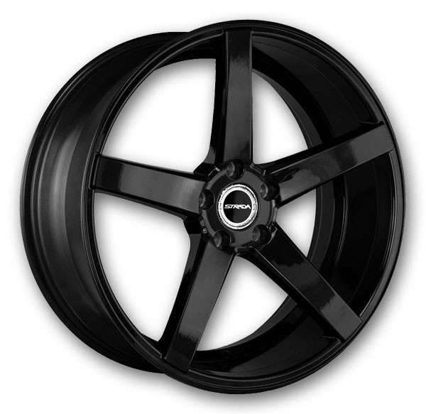 Strada Wheels Perfetto 20x8.5 All Gloss Black 5x114.3 +35mm 72.6mm