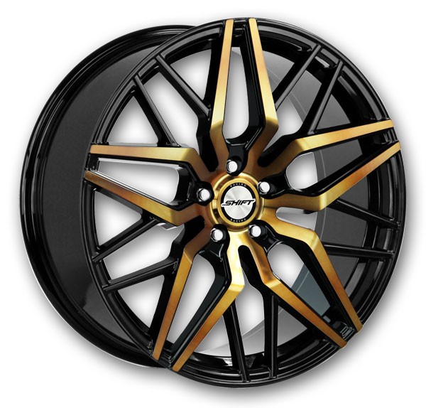 Shift Wheels Spring 20x8.5 Black Machined Bronze 5x112 +32mm 73.1mm