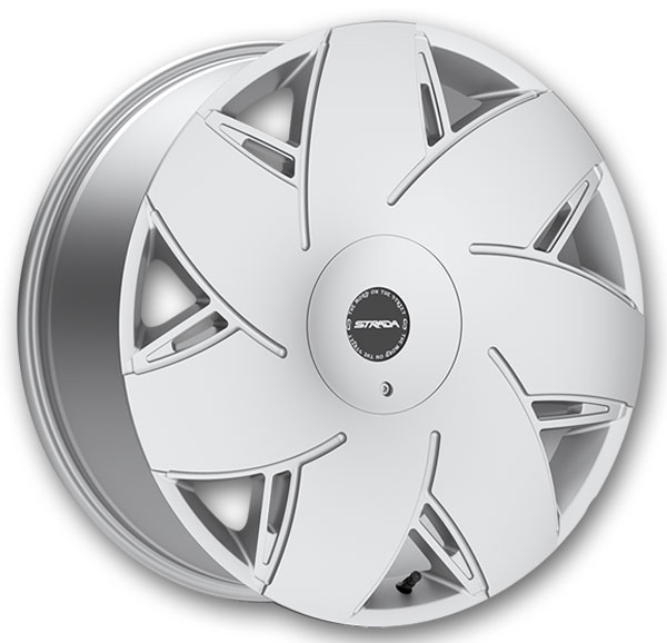 Strada Wheels Turbina 24x9.5 Brushed Face Silver 5x115/5x120 +15mm 74.1mm