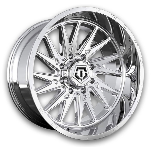 TIS Wheels 547C 20x10 Chrome Plated with Milled Lip Logo 8x165.1 -19mm 125.2mm