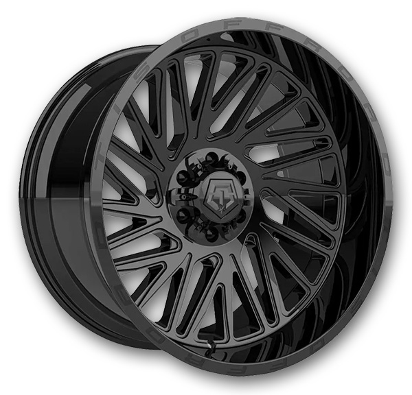 TIS Wheels 553B 22x10 Gloss Black 8x180 +10mm 124.3mm