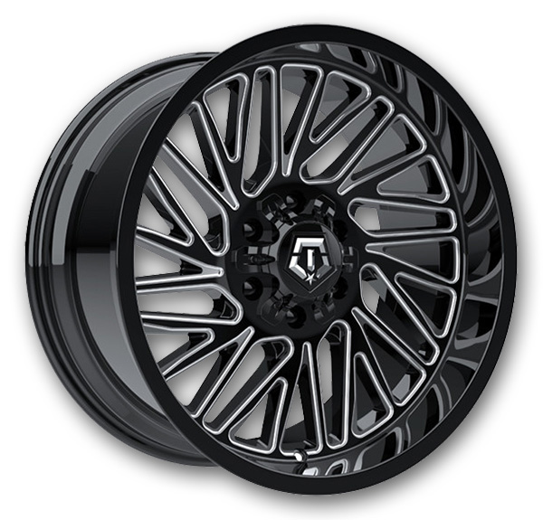 TIS Wheels 553BM 20x9 Gloss Black Milled 8x180 0mm 124.3mm