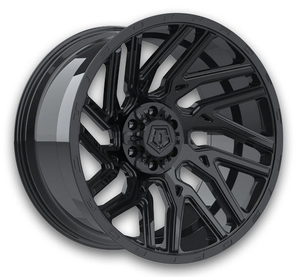 TIS Wheels 554B 22x10 Gloss Black 8x165.1 -19mm 125.2mm