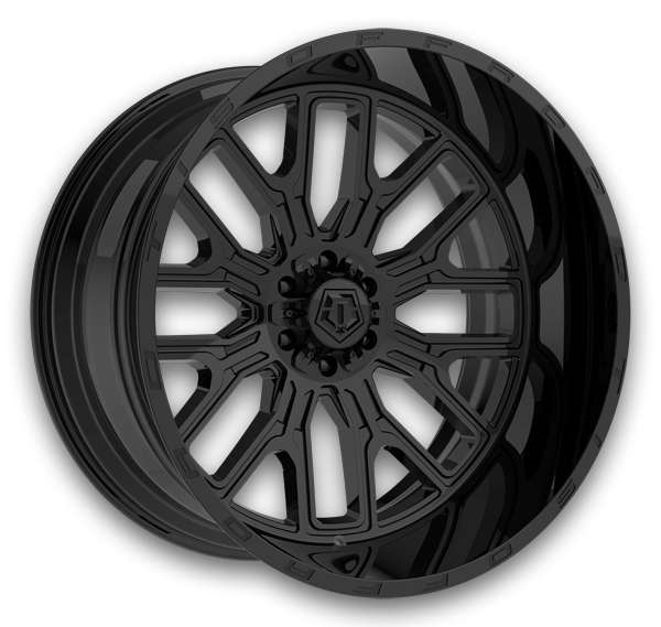 TIS Wheels 560B 24x14 Gloss Black with Lip Logo 6x135/6x139.7 -76mm 106.2mm