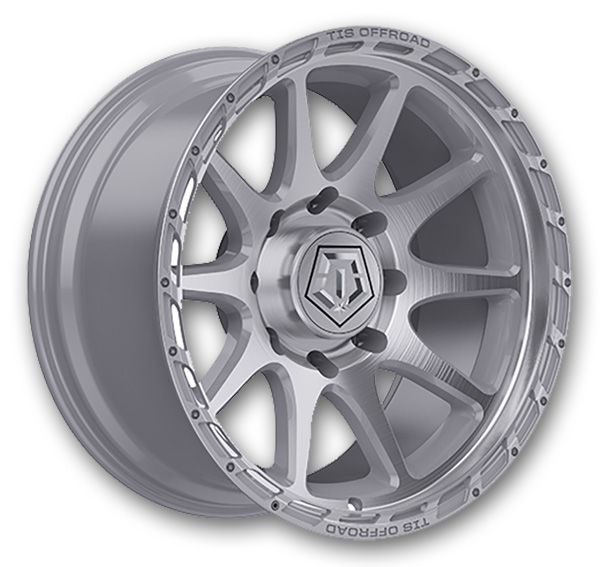 TIS Wheels 563BS 22x12 Brushed Face With Silver 8x165.1 -44mm 125.2mm
