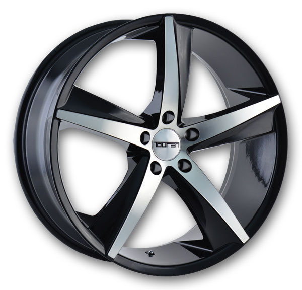 Touren Wheels 3272 TR72 17x7.5 Gloss Black/Machined Face 5x114.3 +40mm 72.62mm