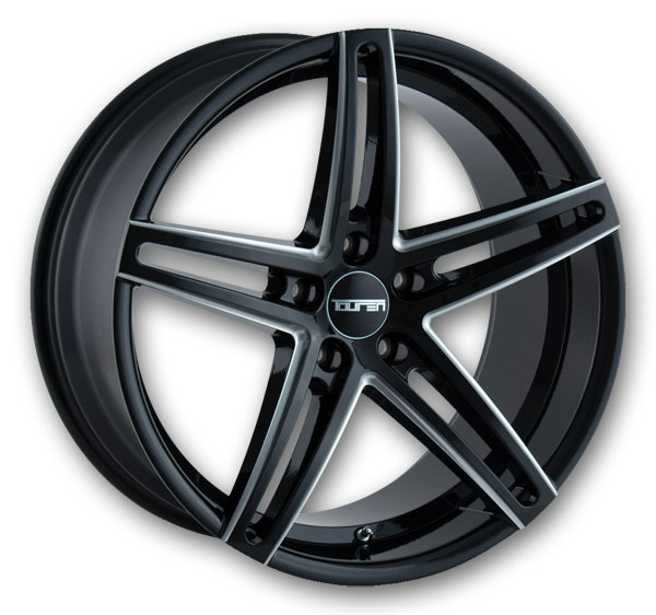 Touren Wheels 3273 TR73 20x8.5 Black/Milled Spokes 5x120 +20mm 74.1mm