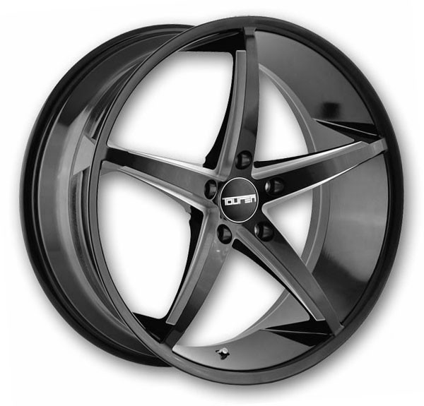 Touren Wheels 3270 TR70 17x7.5 Black/Milled Spokes 5x114.3 +40mm 72.62mm