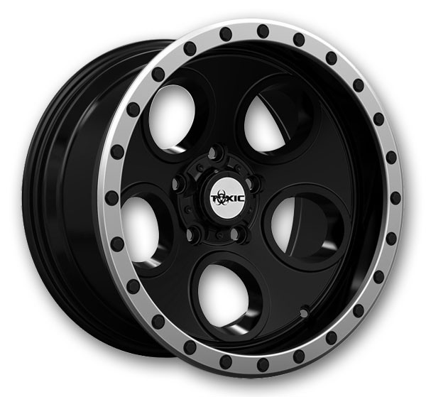 Toxic Off-Road Wheels Arsenal 18x9 Black with Machined Beadlock 5x127 -15mm 78.1mm