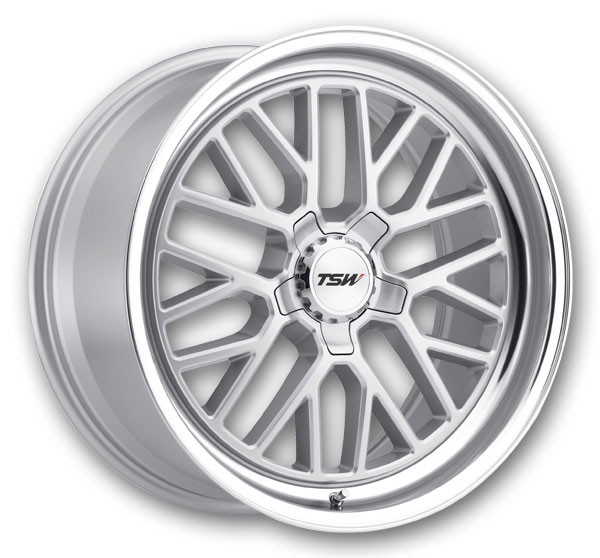 TSW Wheels Hockenheim S 19x9.5 Silver with Mirror Cut Lip 5x114.3 +20mm 76.1mm