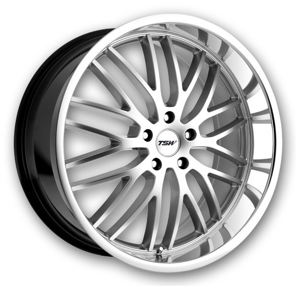 TSW Wheels Snetterton 20x8.5 Hyper silver with Mirror Cut Lip 5x114.3 +20mm 76.1mm