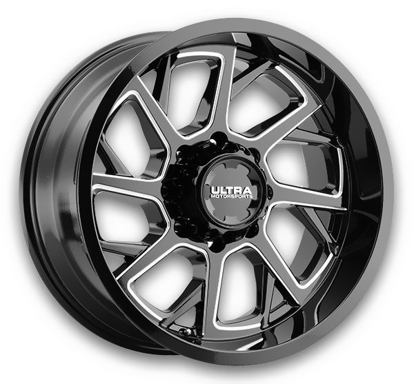 Ultra Wheels 120 Patriot 20x10 Gloss Black with Milled Accents and Clear Coat 6x135/6x139.7 -25mm 87mm