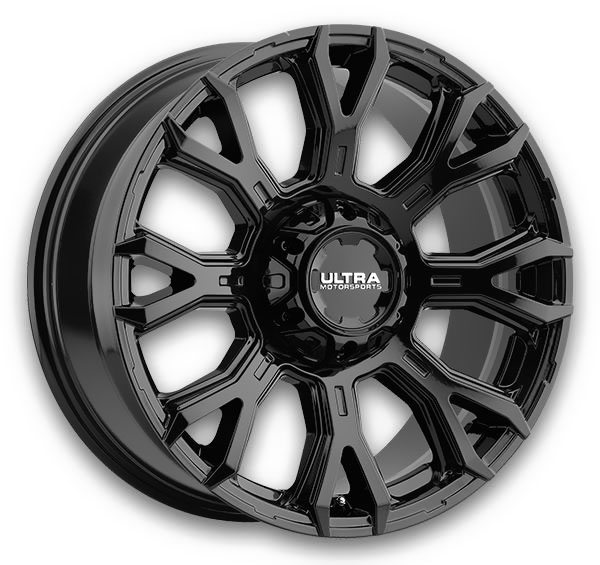 Ultra Wheels 123 Scorpion 17x9 Gloss Black with Clear Coat 8x165.1 +12mm 125.2mm