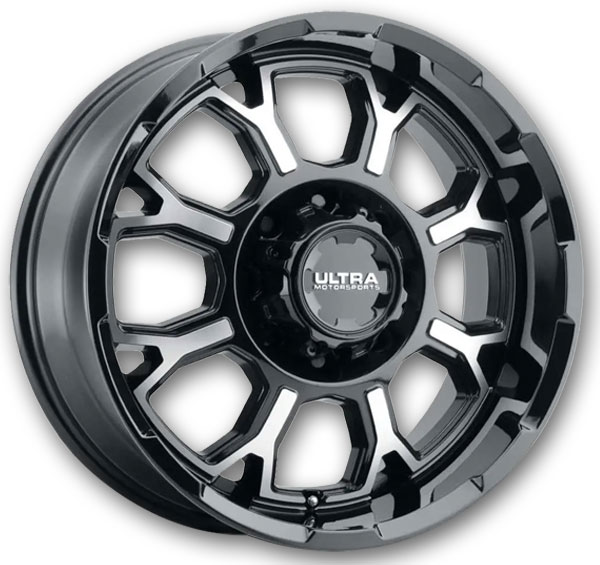 Ultra Wheels 124 Commander 20x9 Gloss Black with Diamond Cut Face and Clear Coat 6x139.7 +18mm