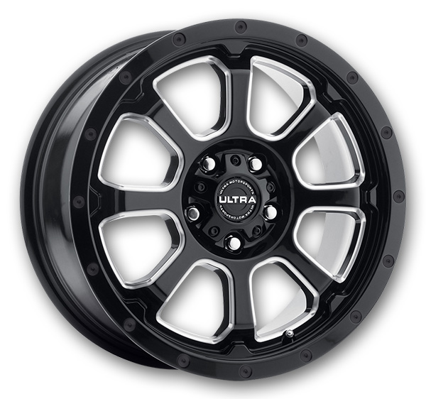 Ultra Wheels 219 Nemesis 18x8 Gloss Black with Milled Accents and Clear Coat 5x120 +35mm