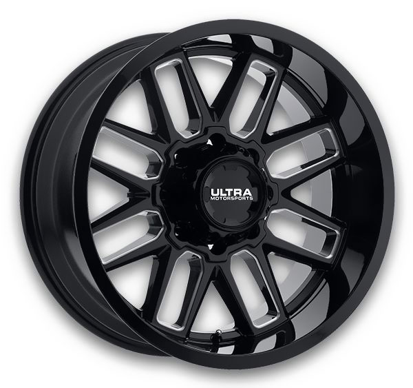 Ultra Wheels 231 Butcher 20x9 Gloss Black with Milled Accents and Clear Coat 8x170 -12mm