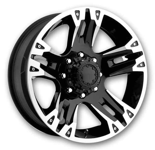 Ultra Wheels 235 Maverick 17x8 Gloss Black with Diamond Cut Accents and Clear Coat 6x139.7 +25mm 106.1mm