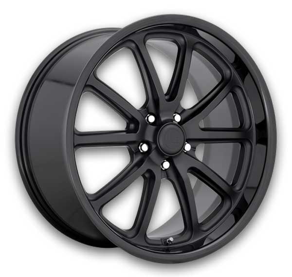 US Mags Wheels Rambler 22x9 Gloss Black Matte Black 5x127 +1mm 78.1mm