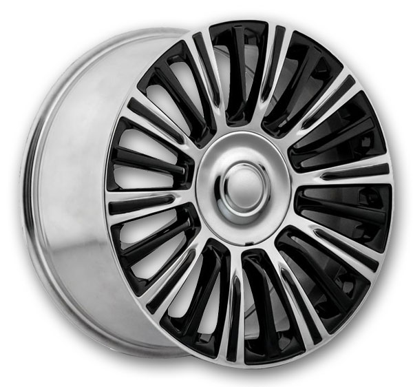 USA Replicas Wheels 2123 FR91 Escalade platinum 22x9 Black Machine Face 6X139.7 +31mm 78.1mm