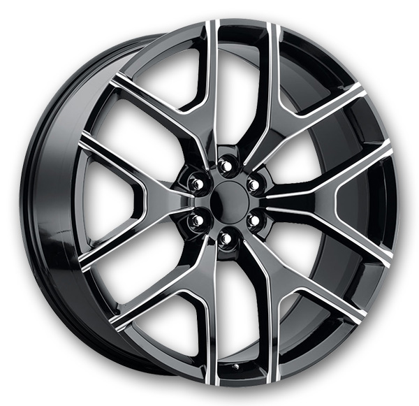 USA Replicas Wheels G04 Honeycomb 22x9 Black Milled 6X139.7 +31mm 78.1mm