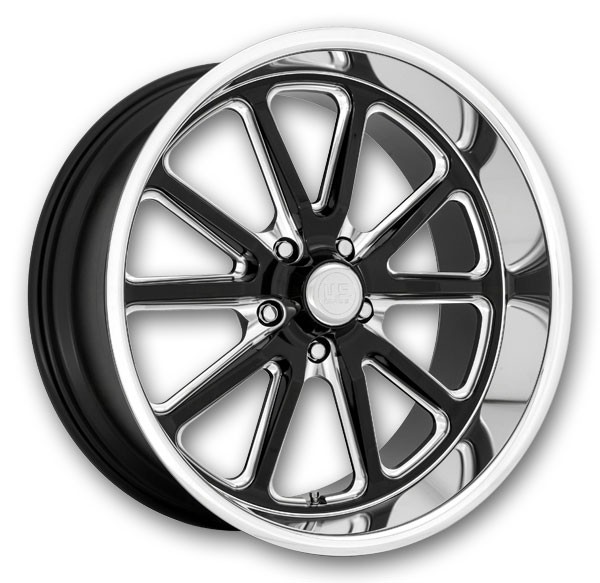 US Mags Wheels Rambler 20x10.5 Gloss Black Milled 5x127 +20mm 78.1mm