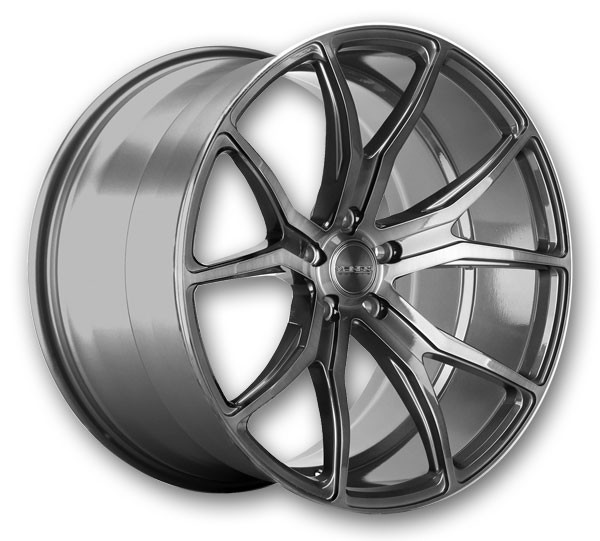Varro Wheels VD01 20x12 Gloss Titanium with Brushed Face 5x120 +50mm 70.3mm