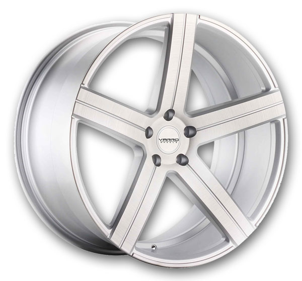 Varro Wheels VD05 22x10.5 Matte Silver Brushed Face 5x112 +42mm 66.6mm