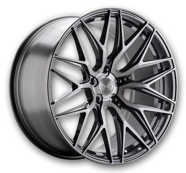 Varro Wheels VD06X 22x9 Gloss Titanium with Brushed Face  +25mm 66.6mm