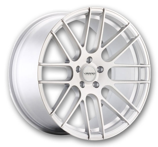 Varro Wheels VD08 22x9 Matte Silver with Brushed Face  +15mm 66.6mm