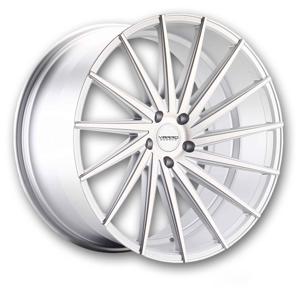 Varro Wheels VD15 20x8.5 Matte Silver Brushed Face 5x130 +45mm 71.6mm