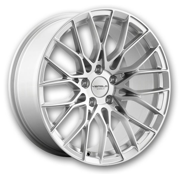 Versus Wheels VS442 18x8.5 Silver with Machined Face 5x112 +35mm 73.1mm