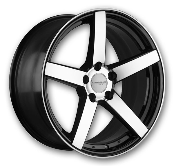 Versus Wheels VS541 17x7.5 Gloss Black with Machined Face 5x114.3 +40mm 73.1mm